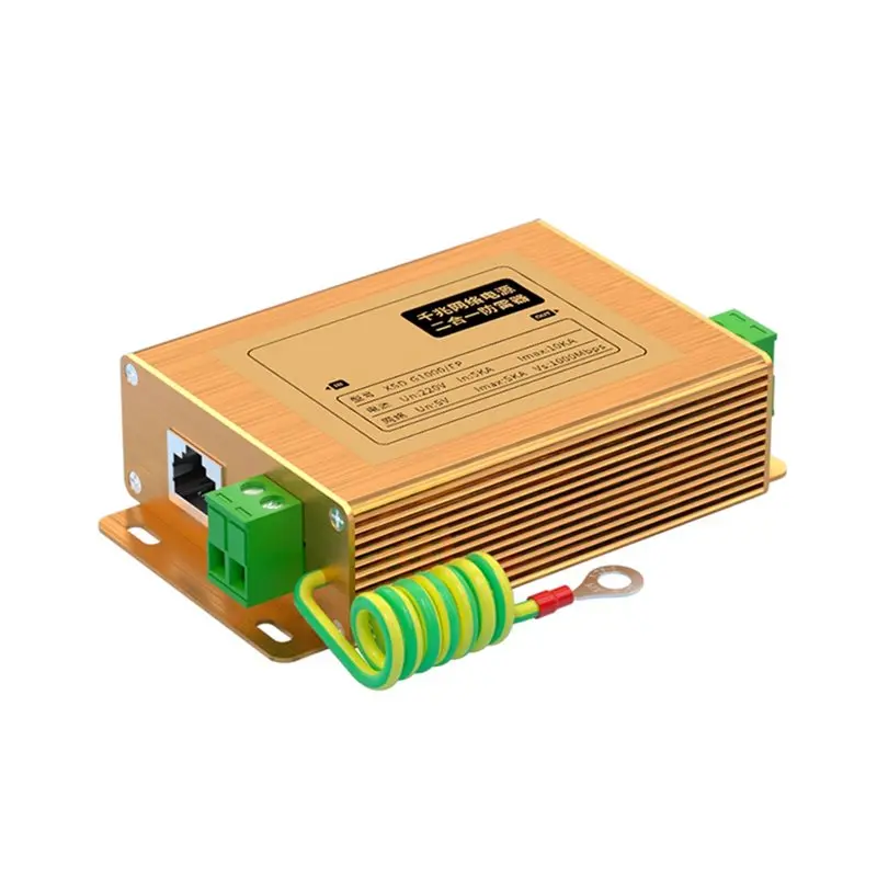 

RJ45 For Wireless Bridge AP Surveillance Camera 1000M Gigabit Network Protection Device POE Surge Protector