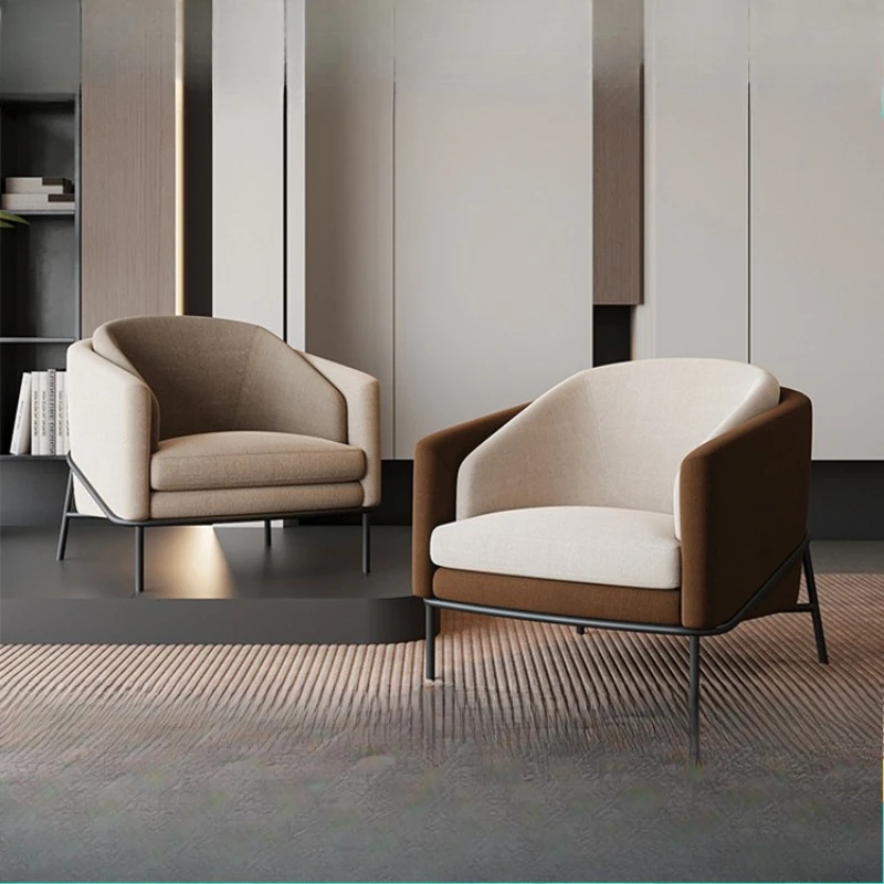 

Sitting area dirt-resistant negotiation chair single leisure chair, back armrest fabric single leisure