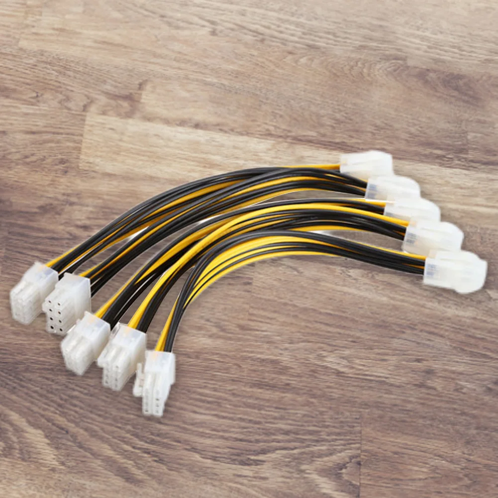 

5 Pcs ATX 4 Pin To 8 Pin Power Adapter Motherboard Power Supply Converter Cable ATX EPS Adapter Converter Extension Cable