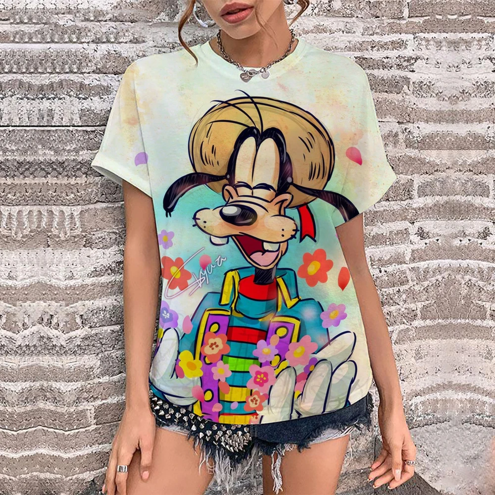 

Kawaii Goofy Cartoon Punk Princess Printed T-shirt Harajuku 90s Cute T-shirt Fun Street Dress Pattern T-shirt Women's Wear