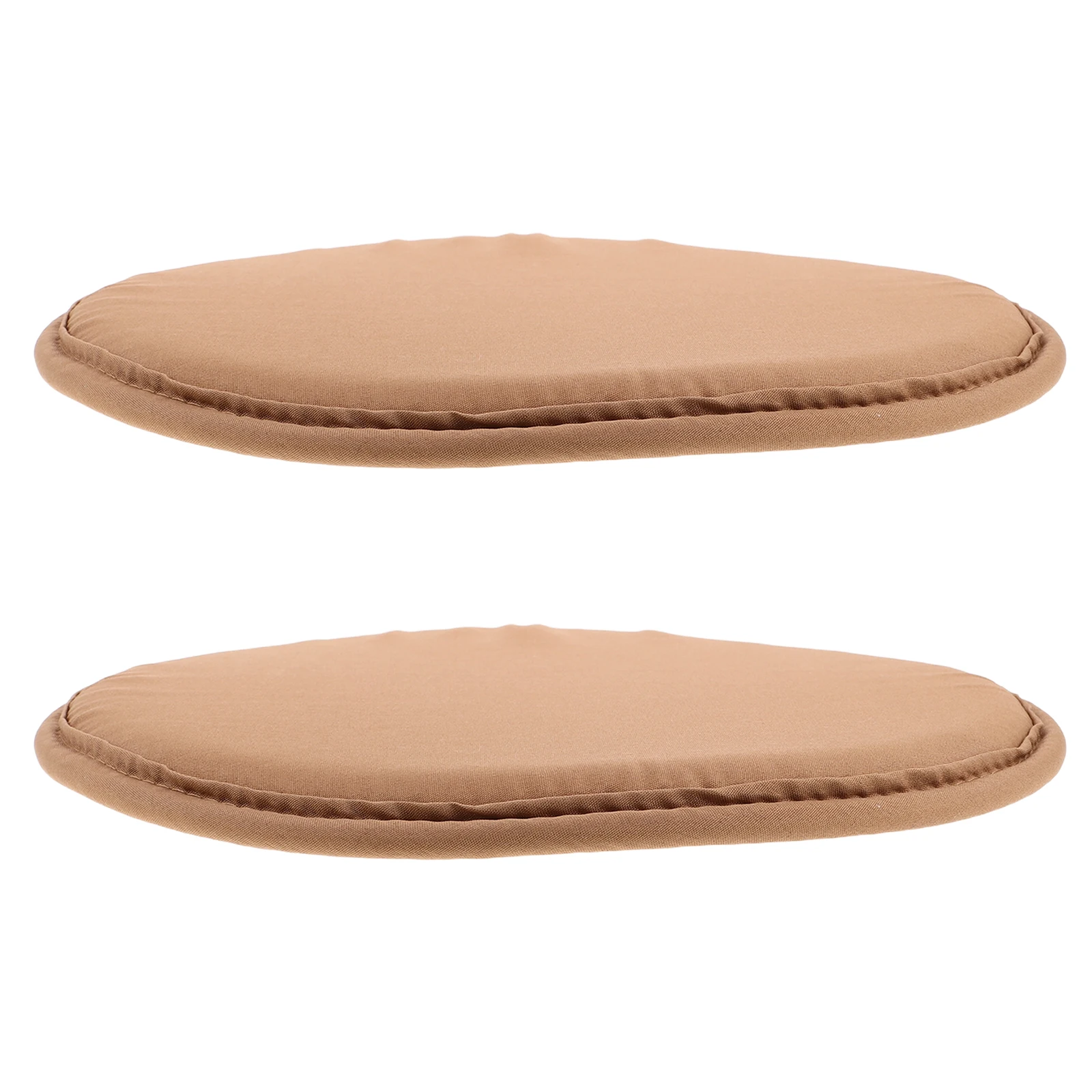 

2 Pcs Outdoor Chair Cushions Portable Thickened Seat Desk Mat Living Room Circular Breathable Dining Brown