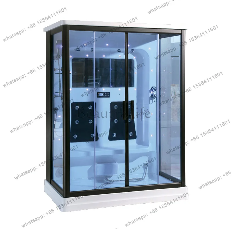 1600X1000X2200mm Bathroom Wall Against Steam Shower Enclosure Mult-Functional Computer Control Wet Sauna Room