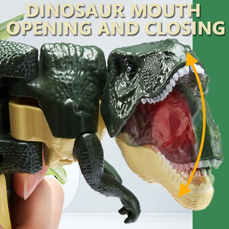 Dinosaur Pressing Can Move Head and Tail Toys Swing Bite Trick Toys High Quality Simulation Explorative Dinosaur for Kids Gift