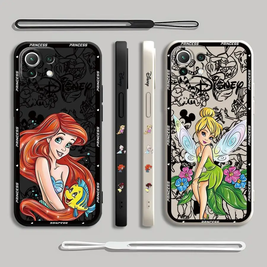 Disney Princess Phone Case for Xiaomi Poco X5Pro X4Pro X3 NFC 13 12T 12 Lite Mi 11 Lite 11T 10T Pro Soft Cover