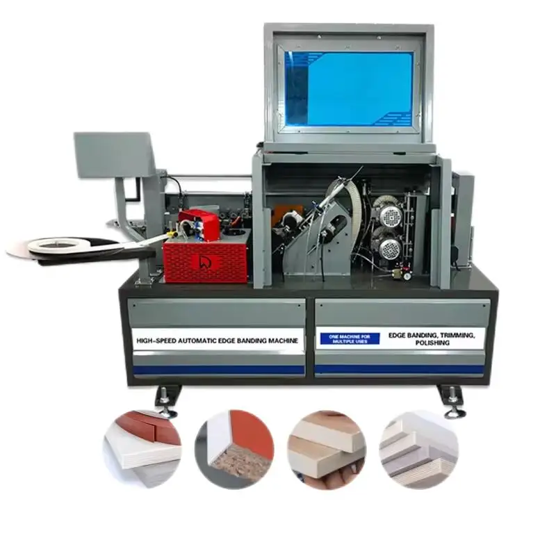 Maquinaria de bandas de borde CNC automática, popular, superventas, para carpintería de PVC, MDF, función de pegado adecuada para muebles Trimmi
