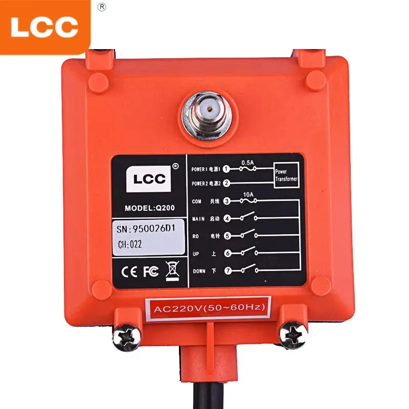 Q200 Single Speed 2 Transmitter And 1 Receiver Industrial Wireless Radio Remote Control For Gantry Crane