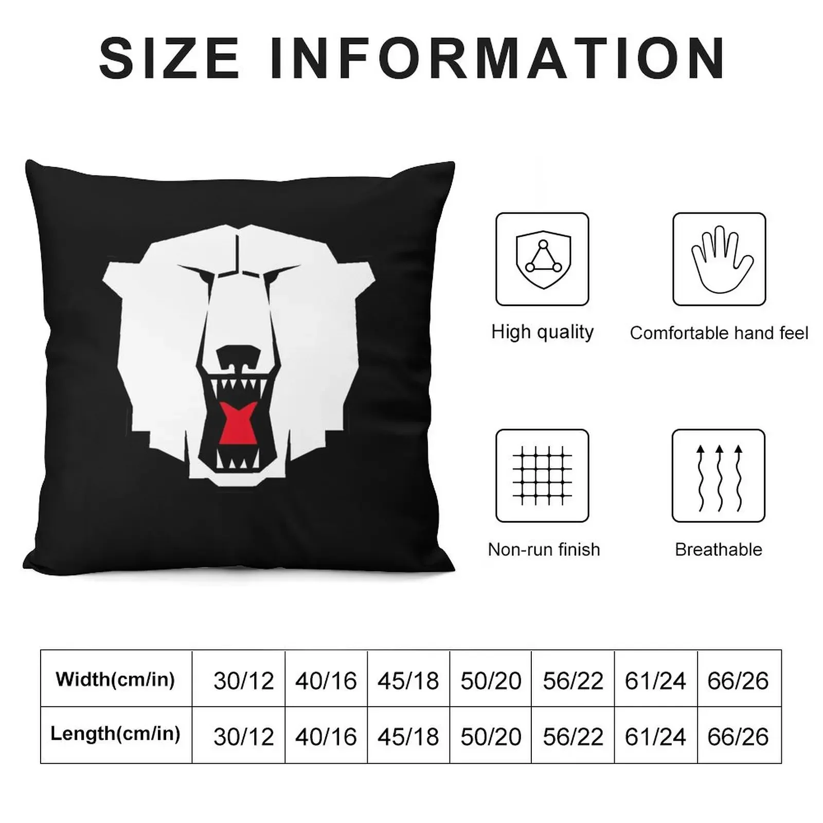 Eisb?ren Berlin Hockey Throw Pillow Luxury Living Room Decorative Cushions Sofa Decorative Covers Decorative pillow case pillow