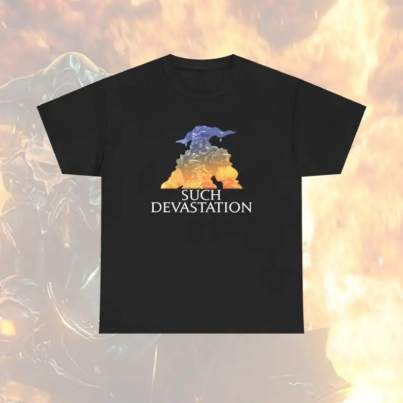 Such devastation FFXIV funny meme quote T-shirt