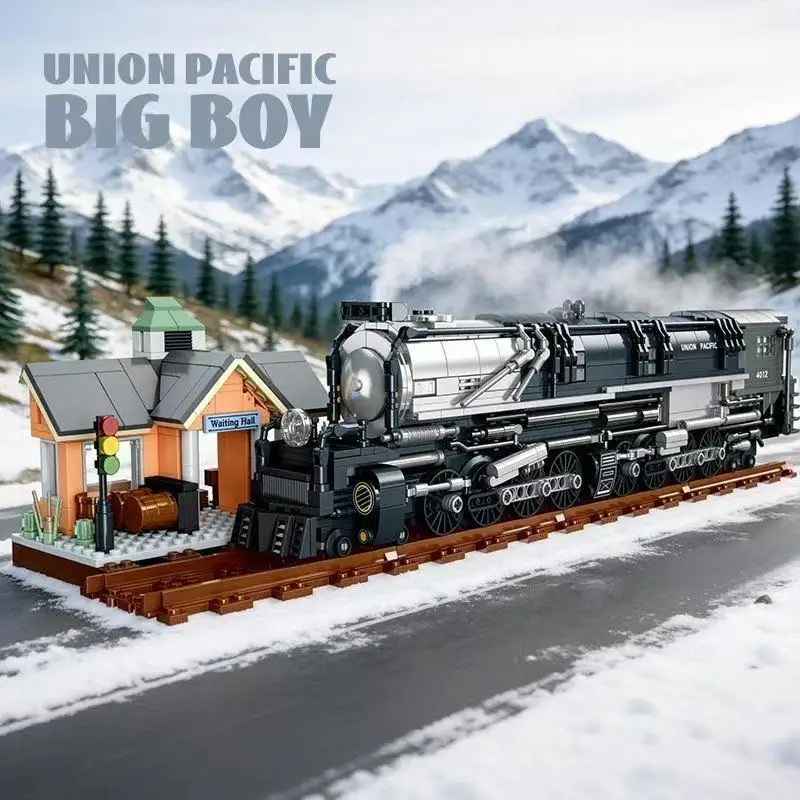 

1277pcs Union Pacific BigBoy Building Blocks JJ9245 Model Railroad Train Set Educational Toy for Kids And Train Lovers