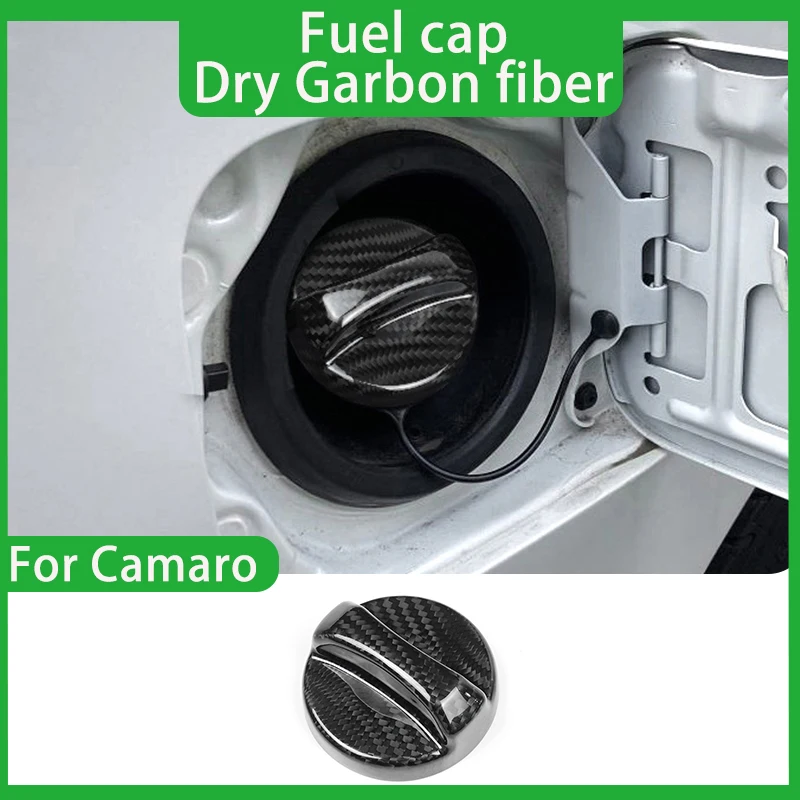 

For Chevy Camaro Fuel Cap Real Hard Carbon Fiber Decorative Cover Sticker Car Interior 2010-2015 Chevy Tuning Accessories