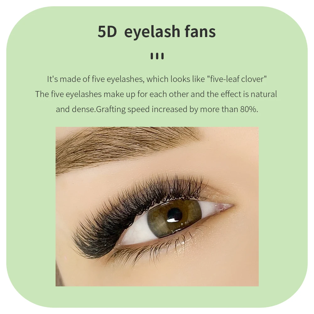 GAHAMACA 5D W Shape Lashes Extension Premade Volume Fan Eyelash Individual Lash 12 Rows Easy Fan Makeup Tools