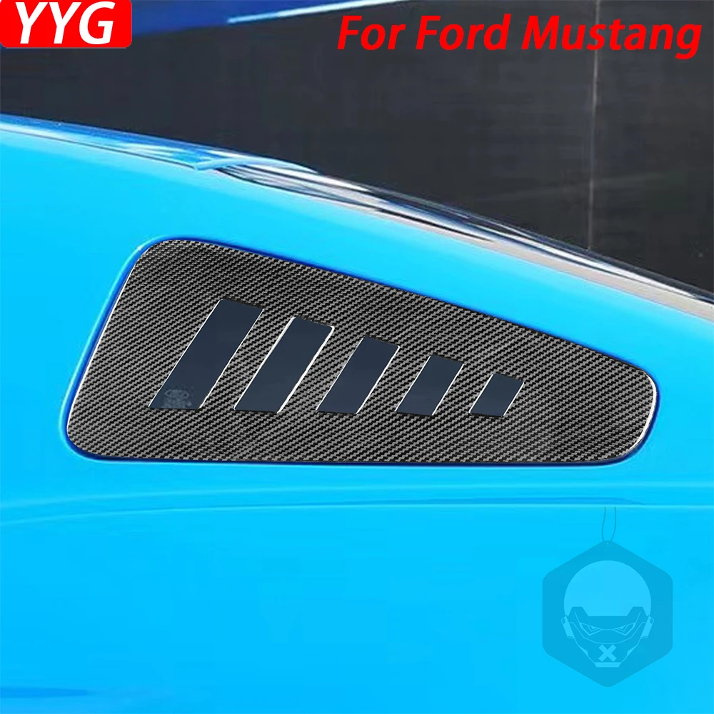 

Для Ford Mustang 2009-2014 аксессуары из настоящего углеродного волокна, задняя треугольная оконная панель, декоративная крышка, декоративная наклейка для автомобиля