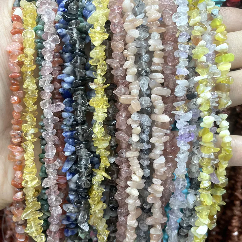 Natural Stone  Irregular Freeform Colorful Shell Lapis Lazuli Turquoise Citrines Spacer Beads For Jewelry Making Accessories 3-5