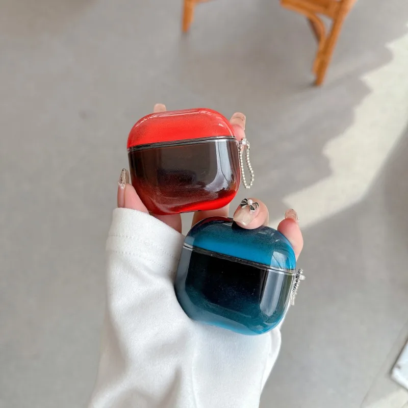 

Luminous Shiny Quicksand Earphone Case Cover for AirPods Airpod Pro 4 3 2 Luxury Headphone Moving Sand Funda Protective Hard Box