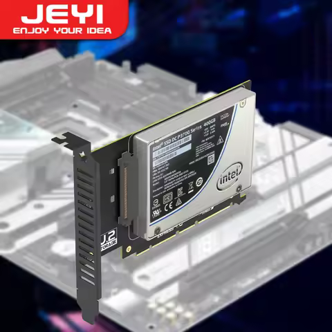 JEYI U.2 to PCIe 4.0 Adapter, NVMe 2.5" U.2 (SFF-8639) SSD PCIe x4 x8 x16 Expansion Card - U.2 SSD - U.2 Drive (PEX4SFF8639)