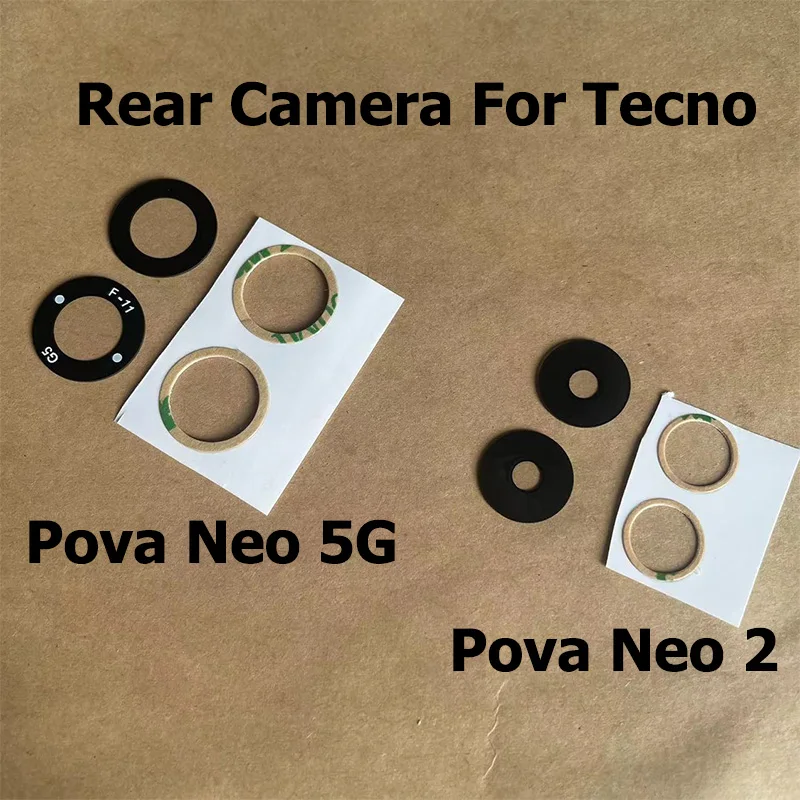 

Original For Tecno Pova Neo 2 5G Back Rear Camera Glass Lens With Sticker Adhesive Repair Parts LG6n LE6j