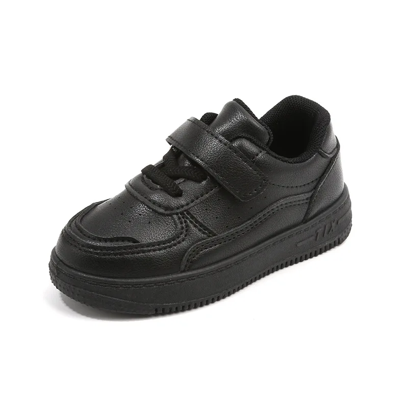 White Children Sport Casual Shoes Kid Girl School Sneakers Board Shoes Black Breathable Unisex Leather Sneakers Trainers