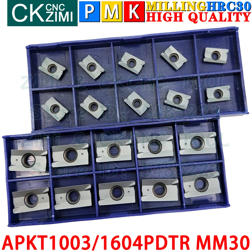 APKT1003PDTR MM30 APKT1604PDTR MM30 Твердосплавные вставки Инструменты для фрезерных пластин APKT 1003 APKT 1604 APKT1003 APKT1604 APMT MM10 MM30 ЧПУ Сменные фрезы Металлические токарные станки