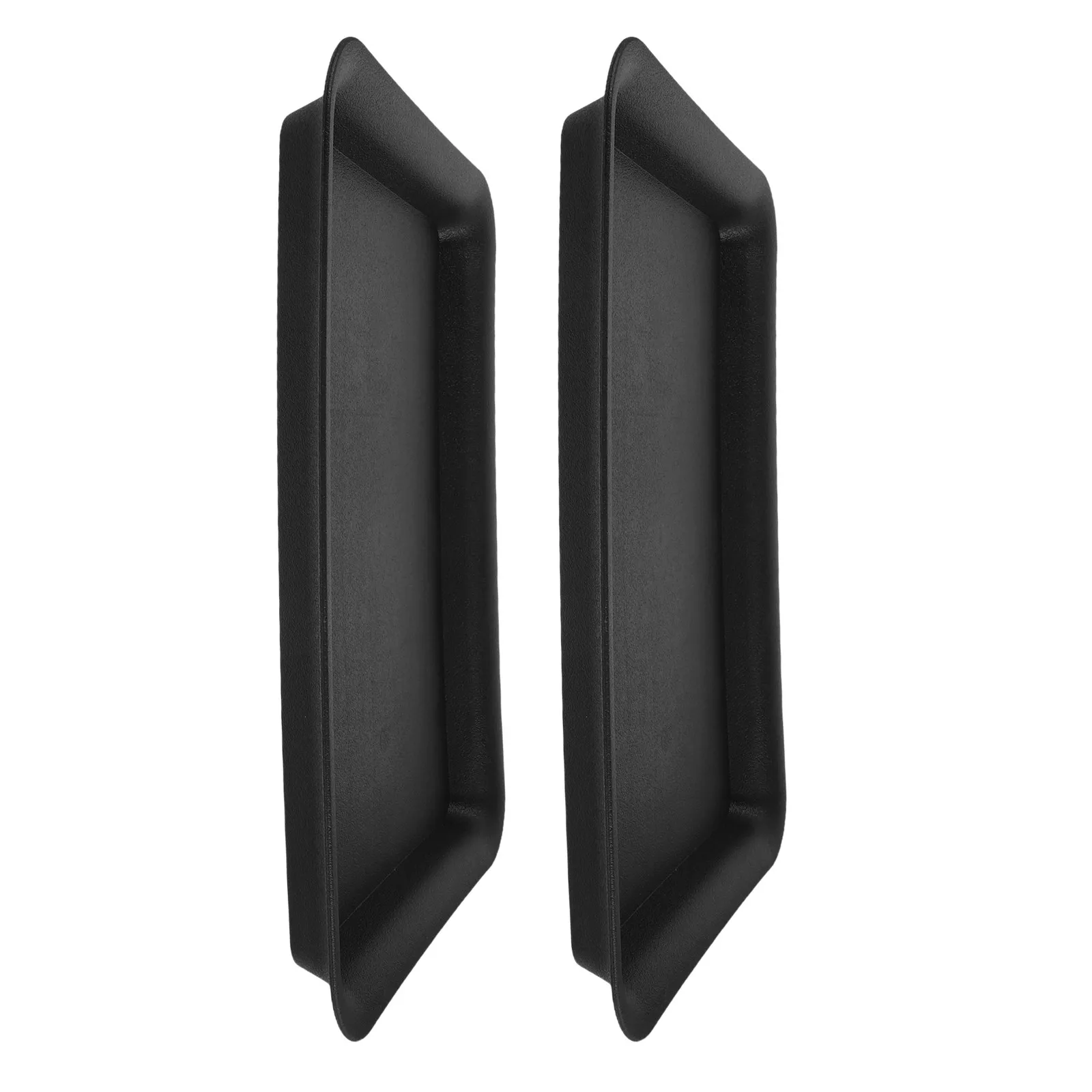 2Pcs Rectangular Resin Plant Saucer Anti-Slip Frosted Surface Drip Tray for Succulents Bonsai Indoor Outdoor Planter Base Water