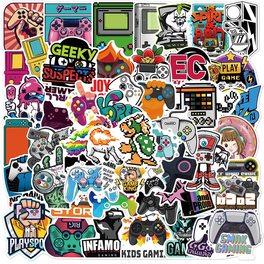 10/30/50pcs Cool Vintage Video Game Adesivos Decalque Graffiti Skate Laptop Phone Car Retro Etiqueta À Prova D\' Água Kid Toy Clássico