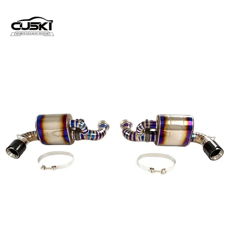 Catback Exhaust of Titanium Alloy, Upgrading GT3, Porsche 911, 991, 3.4, 3.8, 2012-2019, High Quality