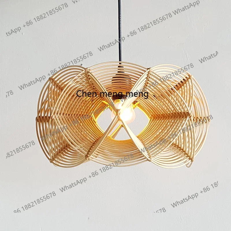 Chinese B&B, hotel, restaurant, restaurant, retro, hand-woven rattan, art hemp rope R