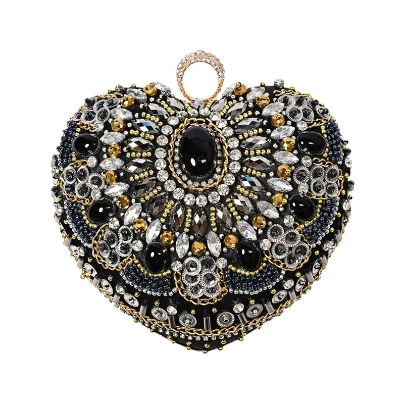 

Vintage Love Women's Beaded Crossbody Handbag Luxury Designer Party Chain Dames Handtassen Dinner Bag