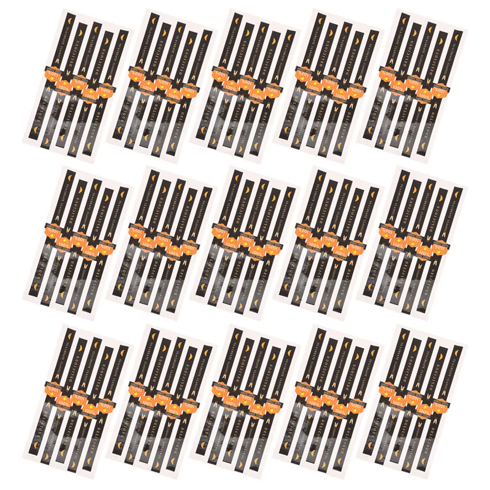 

100pcs Sealing Stickers Long Labels Baking Chocolate Packaging Pastry Gift Candy Bag Envelope Wrapping Stickers