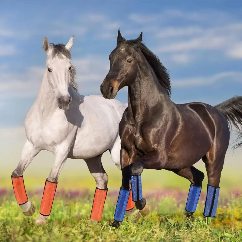 4 pçs equipamento de cavalo acessórios equestres suprimentos de equitação perna de cavalo repelente de mosquito capa protetora respirável