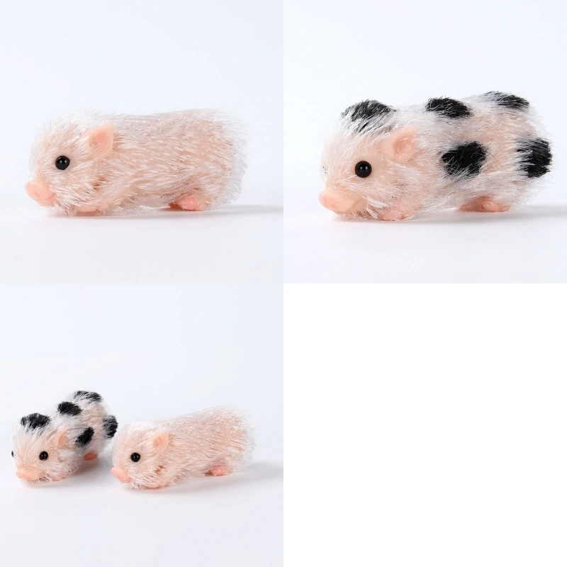 Lovely Realistic Pig Figurine Toy Animal Figure Dolls Squeeze Piggy for Stress Reduce Farm Animal Toy for Kids Cognition