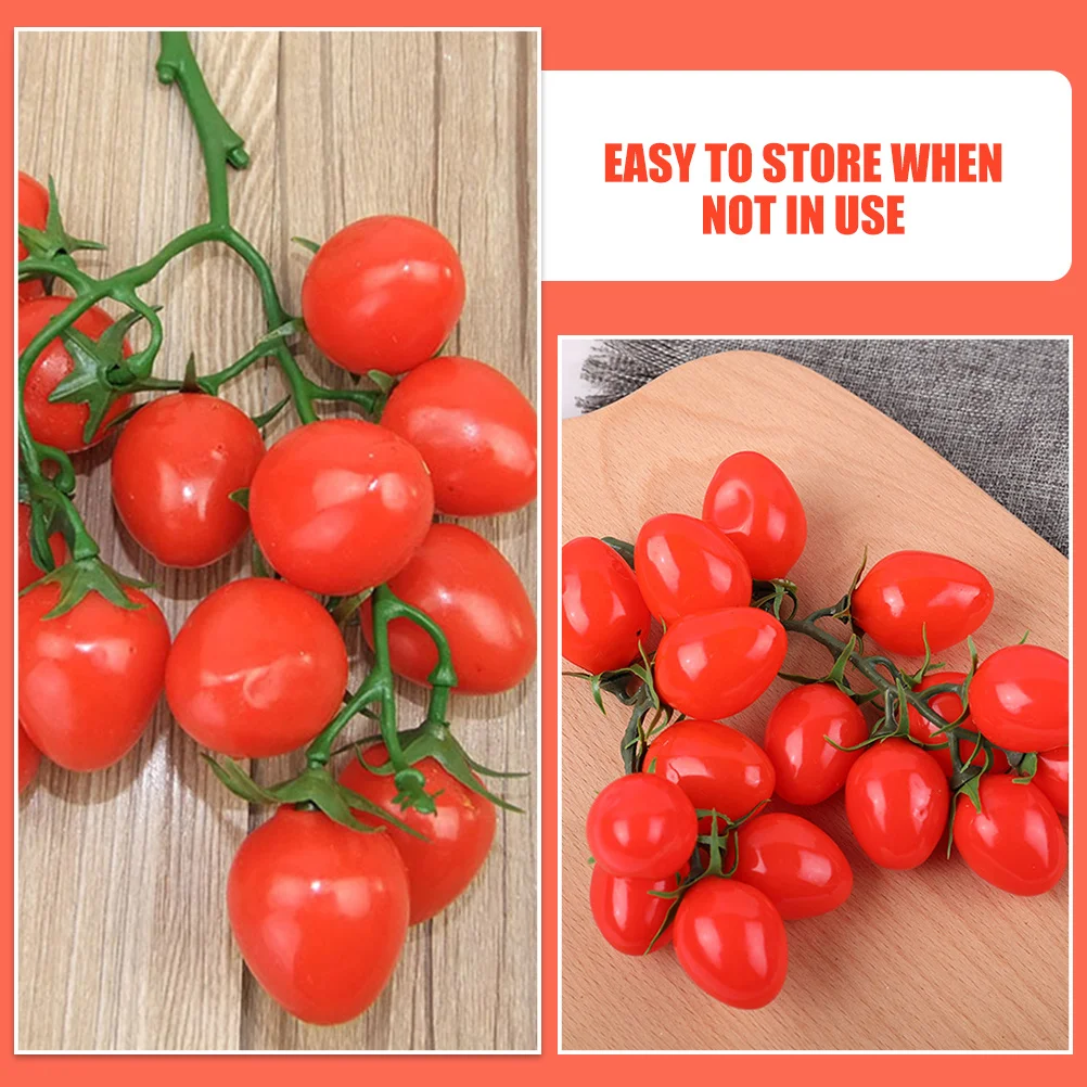 

Fake Cherry Tomatoes Adorn Stylish No Odor Portable Easy to Use for Any Occasion Decor Faux Fruit Decor Realistic