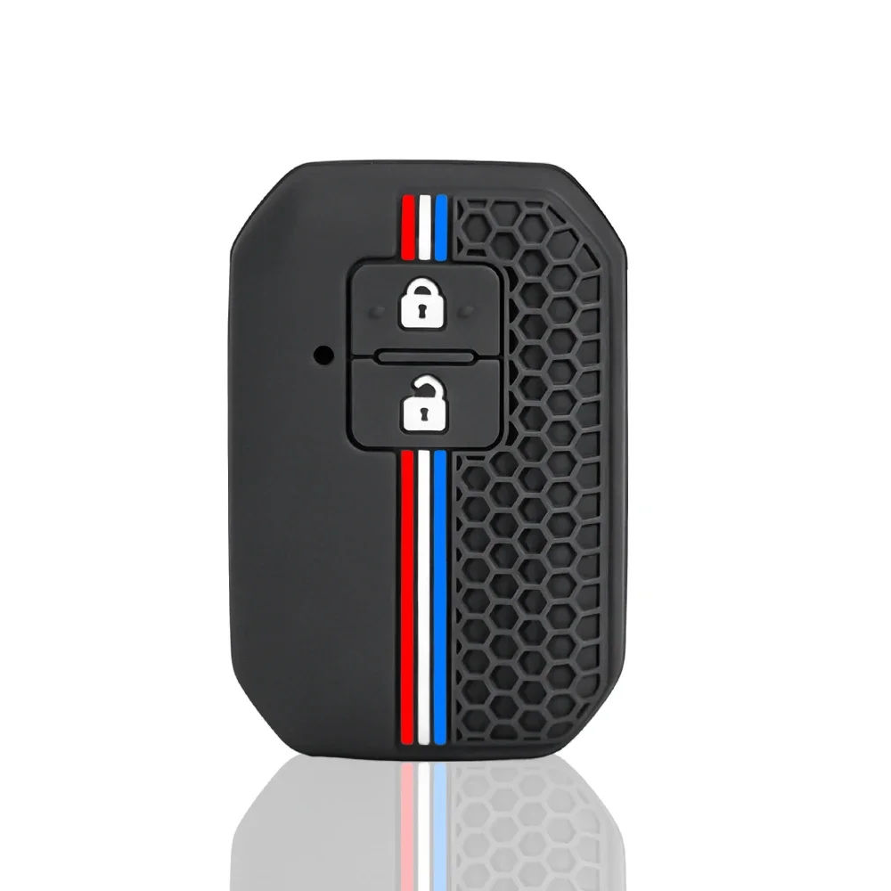 Silicone Key Case Cover For Suzuki Swift 2017 2018 Keyless Fob Shell Skin Keyring Key Chain Holder Protector - view 2
