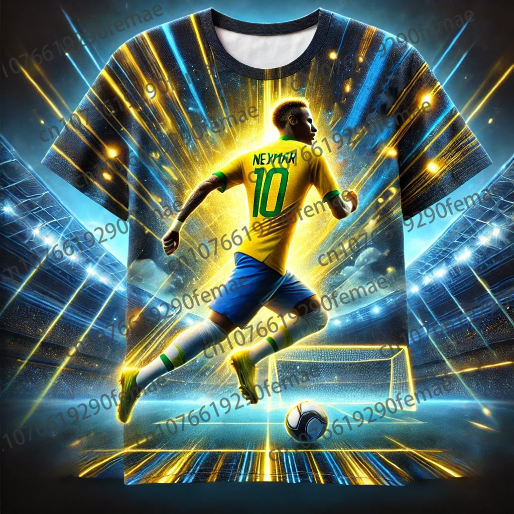 

Новинка 2025 года, футболки ChatGPT AI Neymar NO 10, футбольные топы для игроков, летняя футбольная тренировочная форма для взрослых и детей, толстовка, футболки из джерси