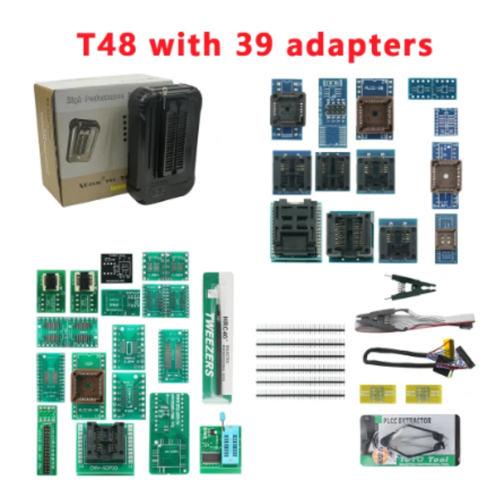 ต้นฉบับ XGECU T48 โปรแกรมเมอร์ + 17 รายการ Minipro TL866 Nand Flash AVR PIC Bios Reader T48 ISP CABLE ดีกว่า TL866II PLUS