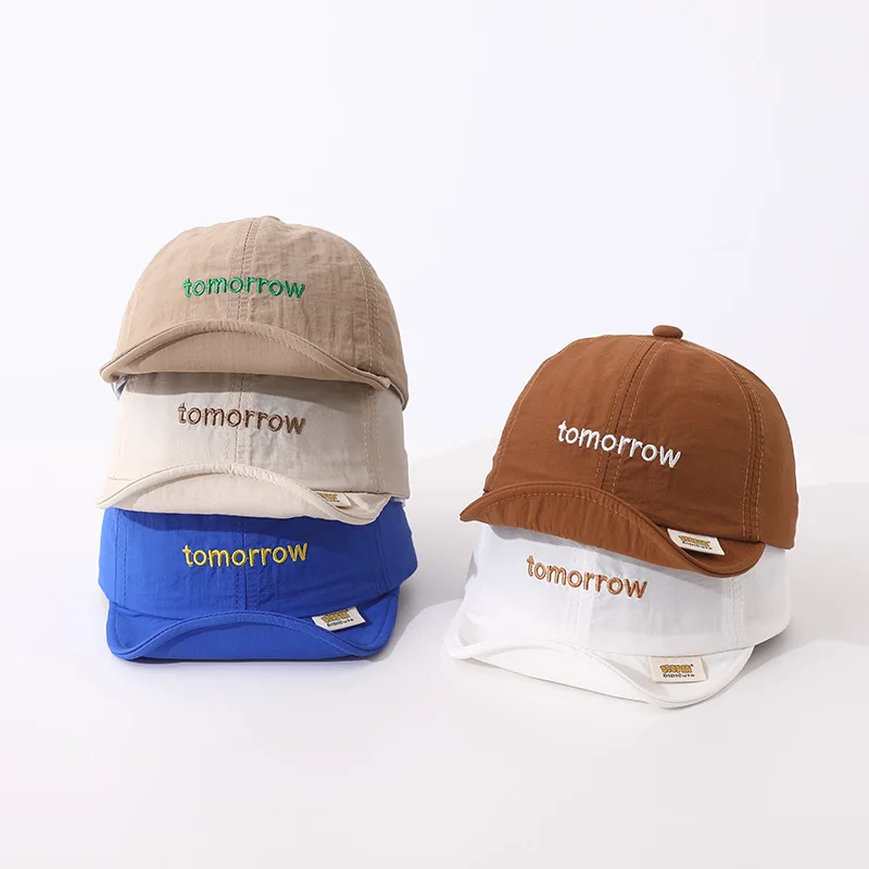 

Baby Summer Quick Dry Sun Hat Boy Girl Outdoor Sunshade Duck Tongue Hats Solid Color Soft Edge Baseball Cap Kids Visors кепка 모자