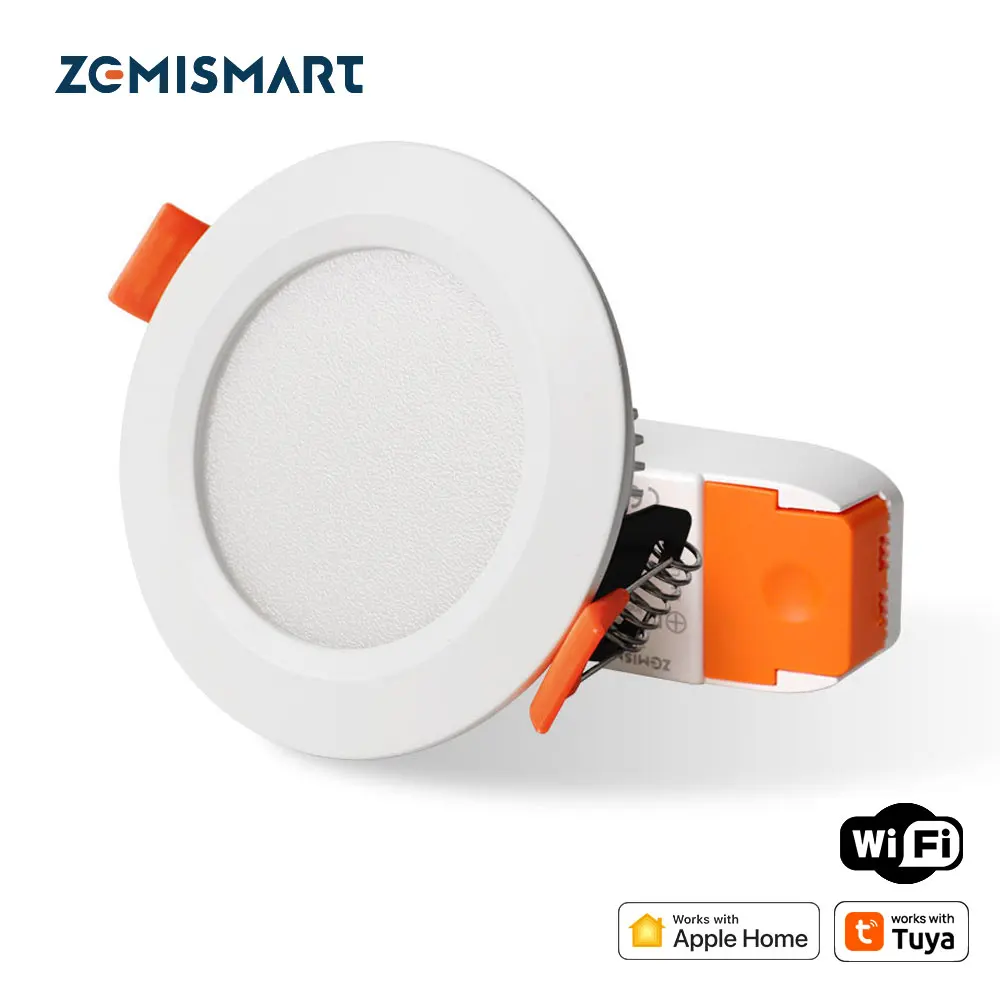 Zemismart Homekit WiFi Smart LED Downlight RGBCW Dimmable Round Ceiling Lamp 2.5 3.5 4 Inch Spotlighting Siri Alexa Google Home