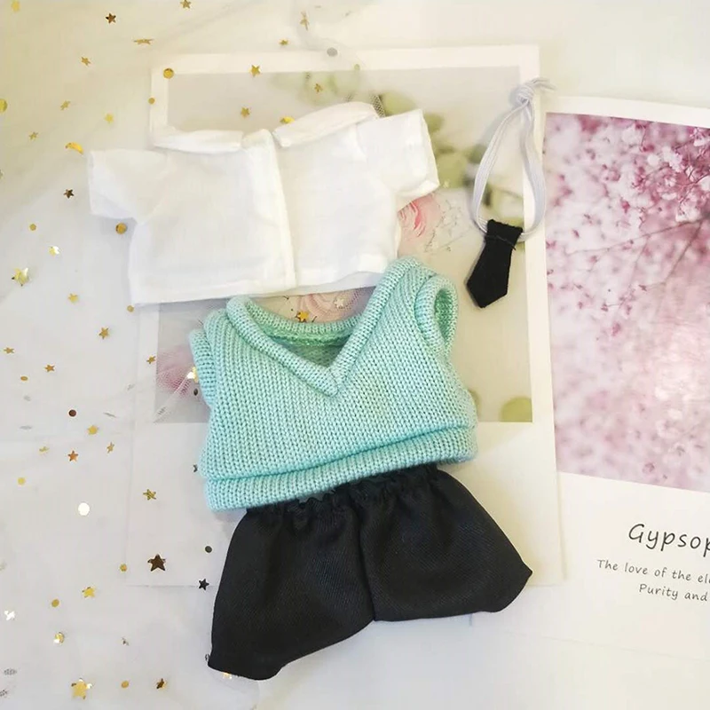 New Style Doll Clothes for 20cm Idol Dolls Accessories Plush Doll's Clothing Sweater Stuffed Toy Dolls Outfit for Korea Dolls
