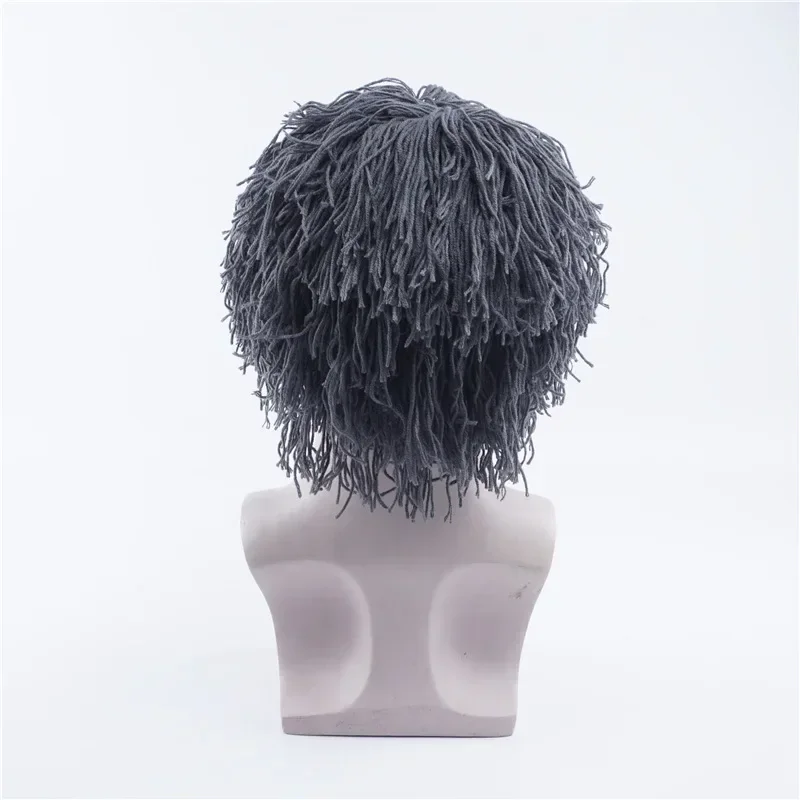 2025 Four Seasons Men's Halloween Party Fun Hat Bicycle Mask Warm Hat Handmade Wig Beard Hat