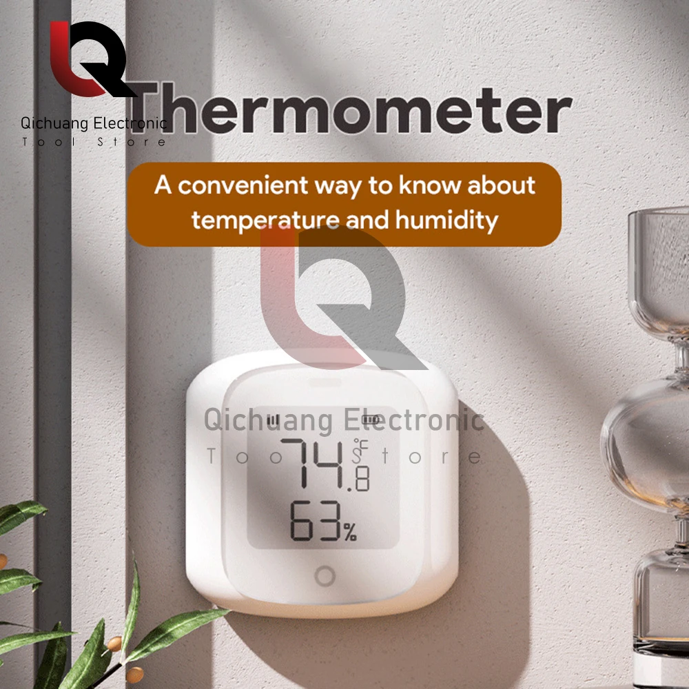 Tuya Smart WiFi/Zigbee Temperature and Humidity Sensor Indoor Hygrometer Thermometer with LCD Display Support Alexa Google Home