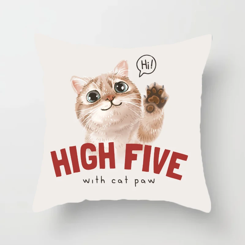 غطاء وسادة كرتوني لطيف، وسادة أريكة غرفة المعيشة