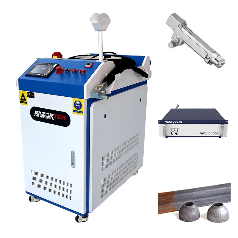 

Razortek 1000W 1500W 2000W 3000w Rust Removal Metal Clean Machines Fiber Laser Cleaning Machine