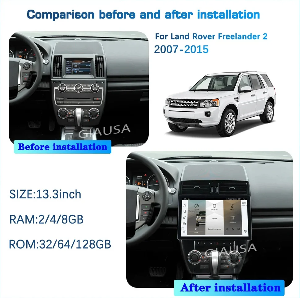 Android audio For Land Rover Freelander 2 2007-2015 multimedia player car intelligent systems car radio Wireless carplay