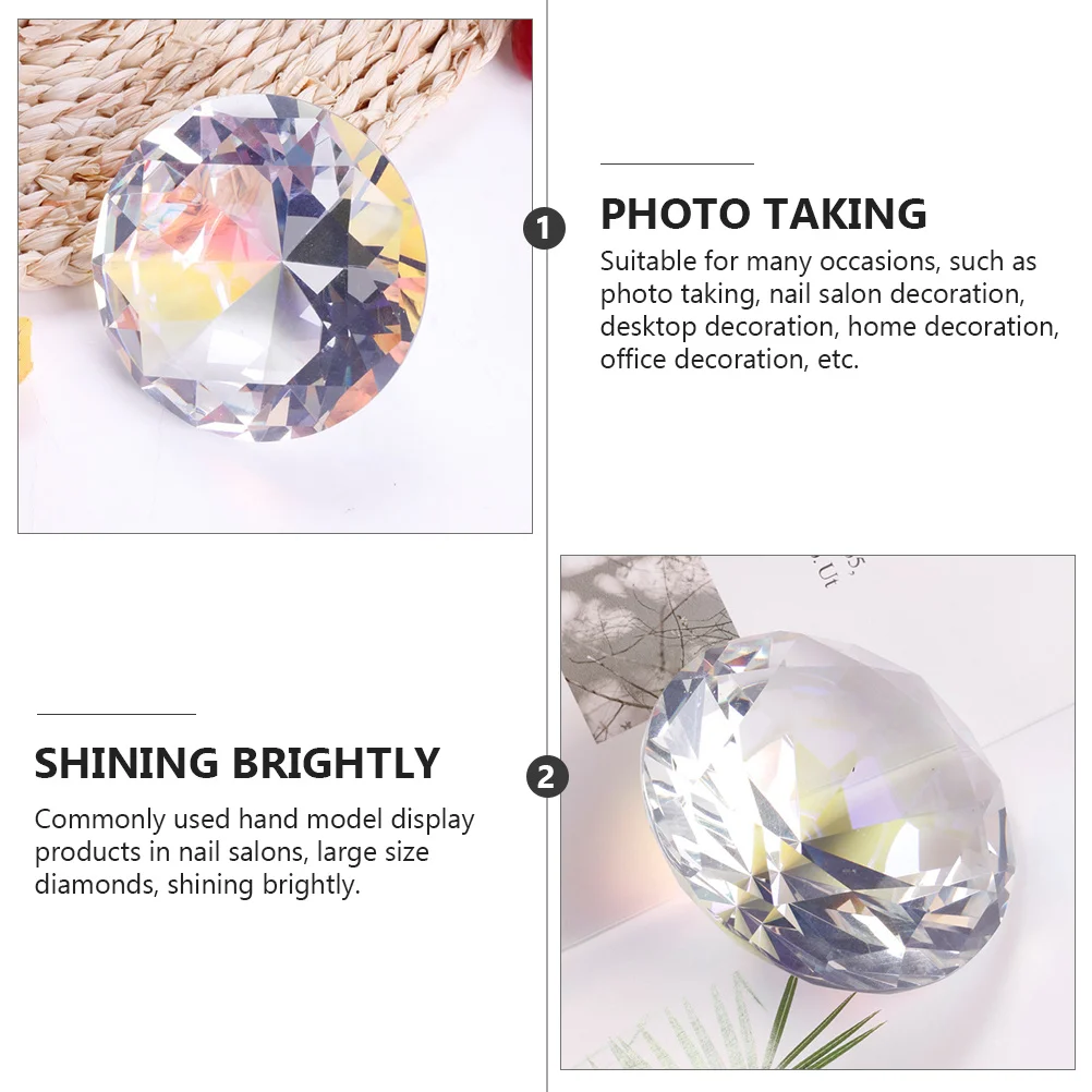 1 قطعة قبضة اليد الماس ديكور عالية الجودة كريستال مسمار صالون صور الدعامة مصقول سطح المكتب المنزلي الديكور هدية