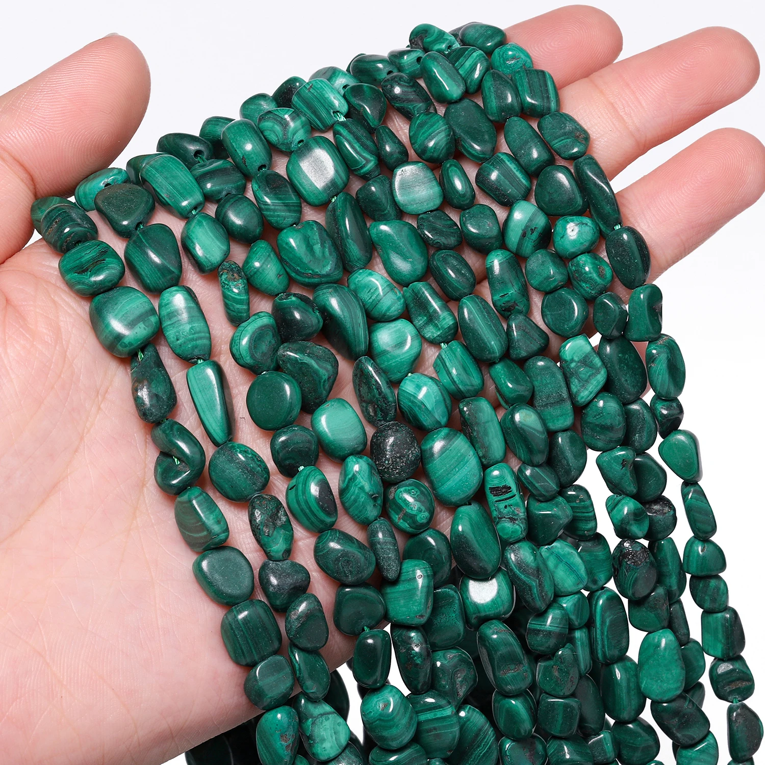 الجملة 6-8 مللي متر 8-10 مللي متر الملكيت حجر الخرز غير النظامية فضفاض خزر عازل لصنع المجوهرات سوار ذاتي الصنع إكسسوارات #4