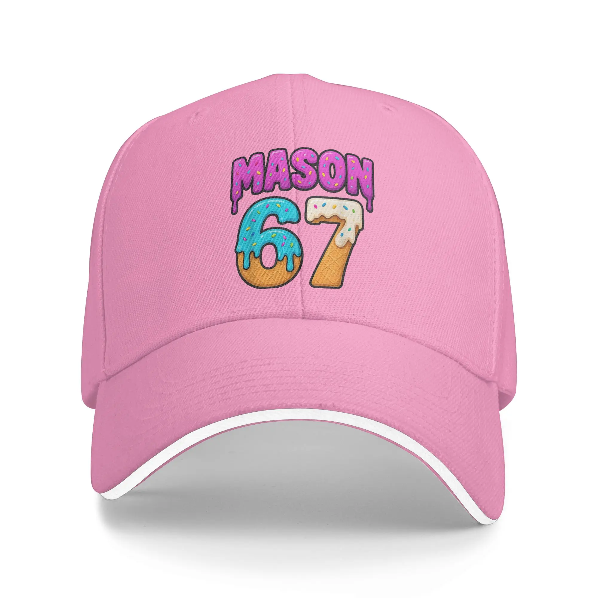 Mason 67 Ice Cream Drip Funny Meme Six Seven Dripping Sport Baseball Cap Hip Hop  Sandwich Hats Unisex Polyester Hats Cap