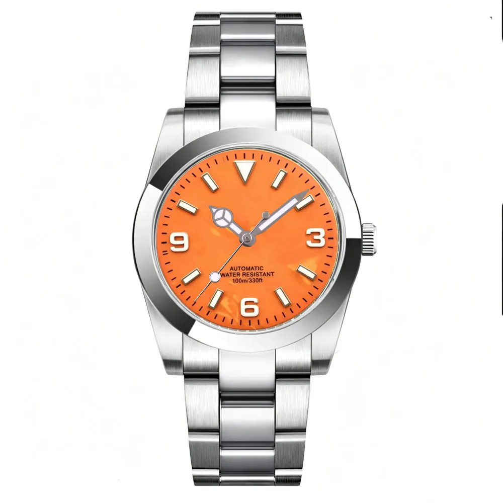 Custom Logo Watch 36mm 39mm Mother of pearl dial NH35 Mechanical Watches for Men Sapphire 100M Waterproof Luminous Relogio view 4