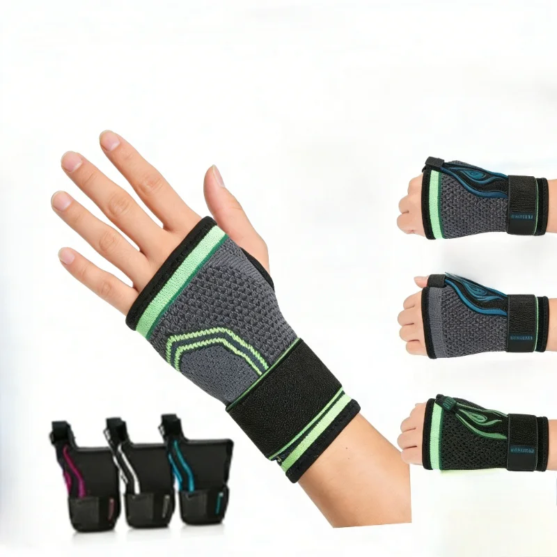 Breathable Knitted Wrist Support Compression Hand Brace for Adult Sports Fitness Basketball Badminton Training