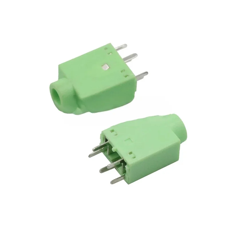 3.5MM Headphone PJ-358 Five-Pin 180-Degree Vertical Pin 5P Pink Pink Green Black/Host Chassis Socket