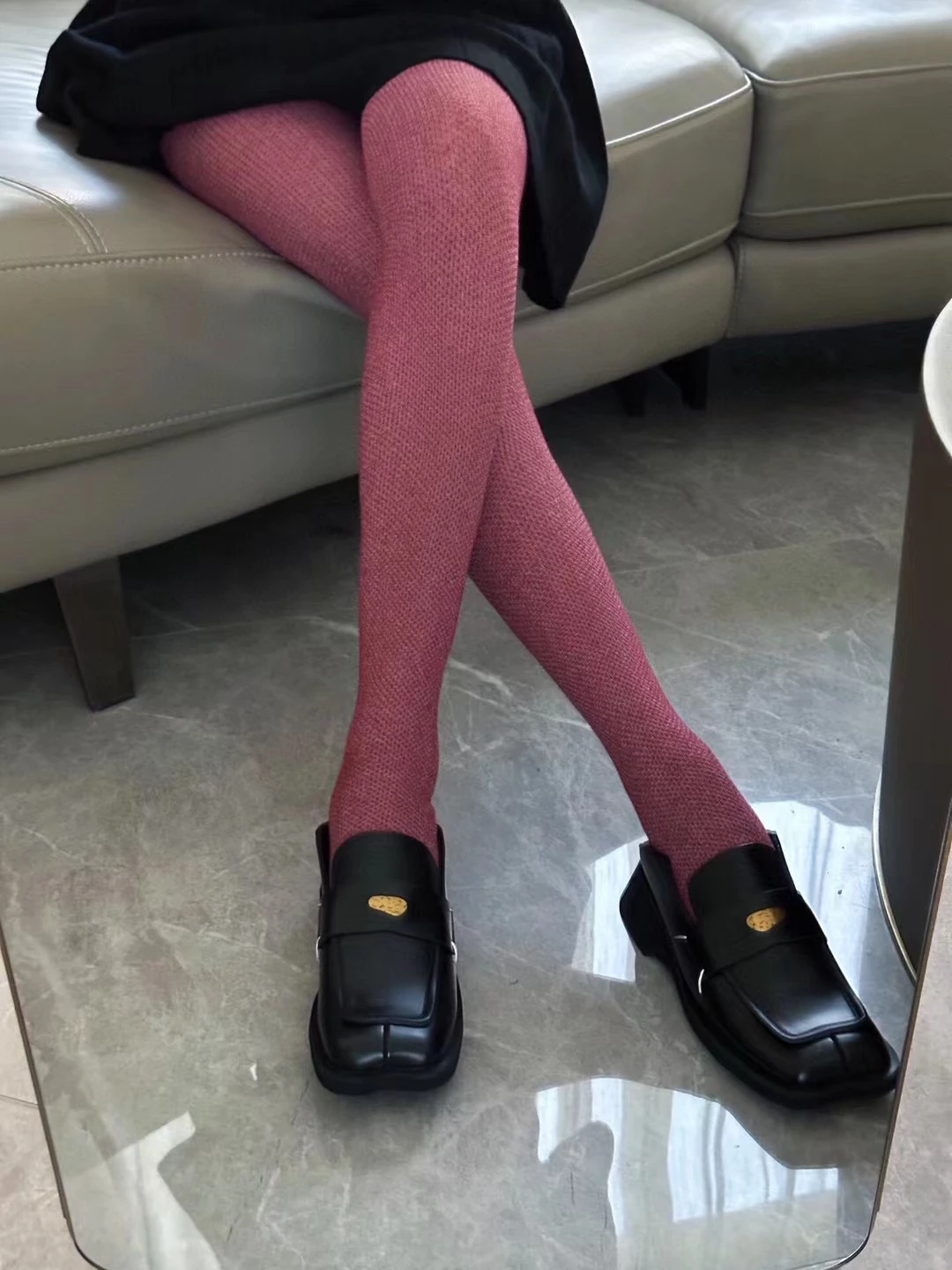 NEW Pantyhose Women Winter Warm Tights Fashion Outfit Stockings Leggings Black Grey Red Purple Solid Colors Korean Style