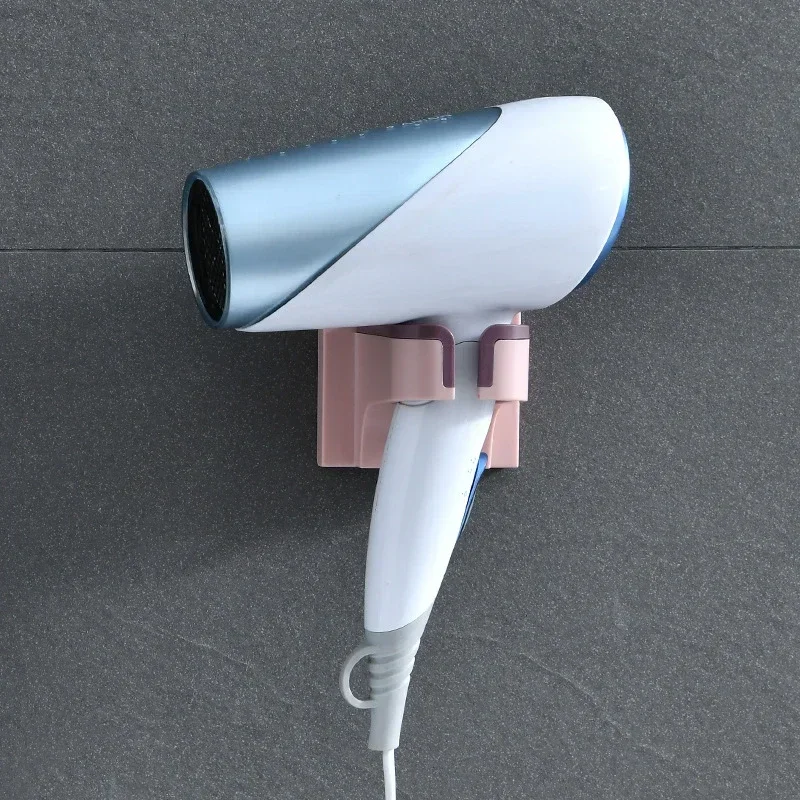 Wall-mounted Hair Dryer Holder Bathroom Hairdryer Hook Home ABS Storage Shelf  Bathroom Organizer and Storage